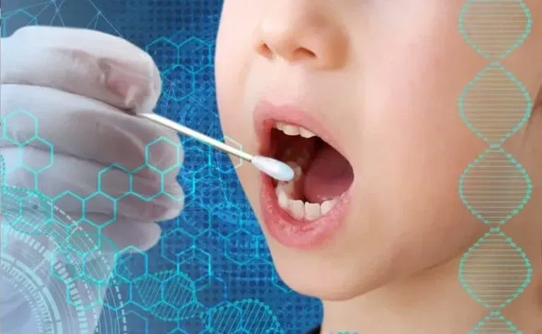 reverse paternity test sample collection of a child